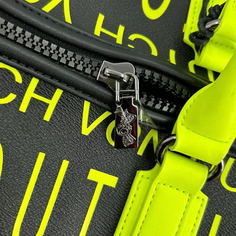 NWT Von Dutch Monogram Black Yellow Overnight Travel Gym Sports Bag - Picture 12 of 14